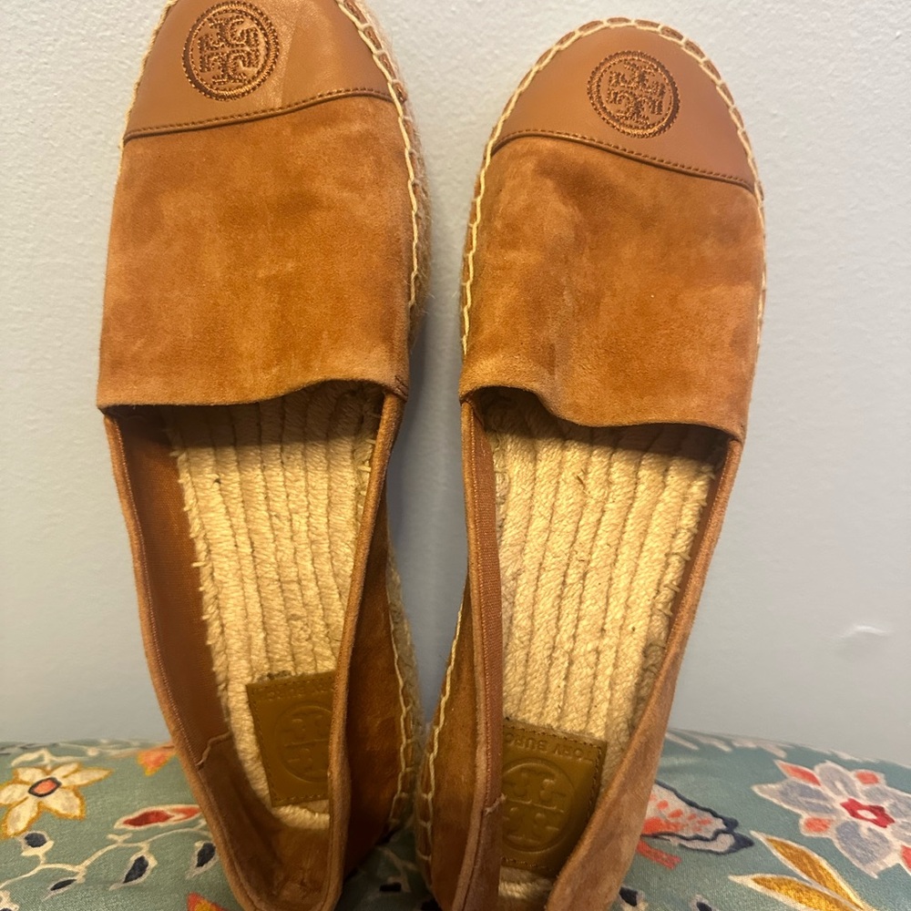 Tory Burch Brown Espadrille Flats